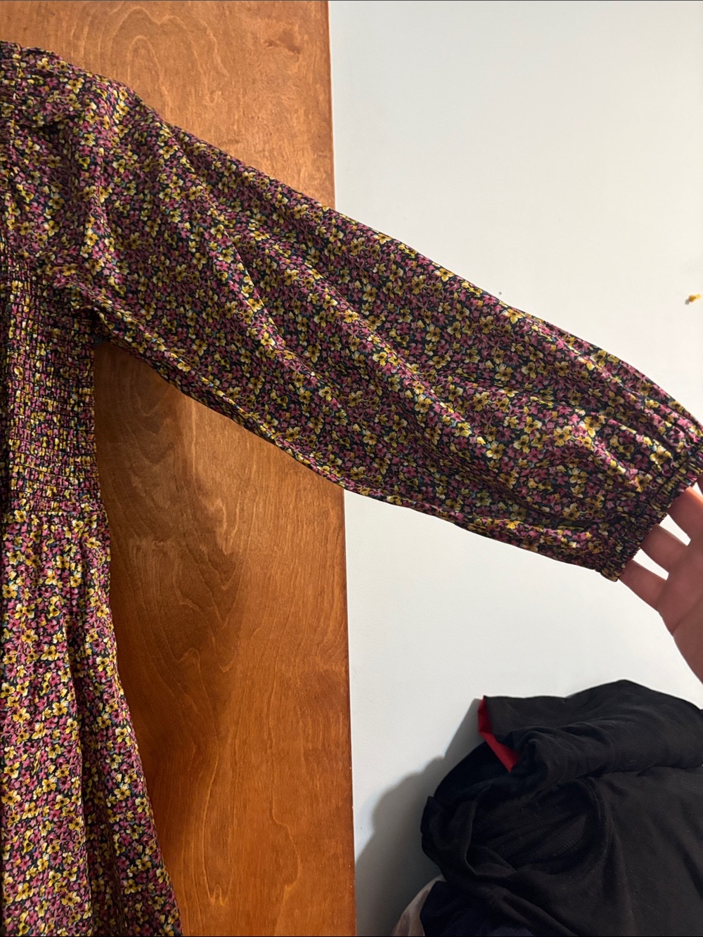 J. Crew Purple Floral Smocked Midi Dress - Picture 4 of 5